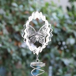 Stainless Steel Three-dimensional Rotating Wind Chime Metal Wind Chime Ornament