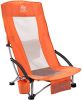 Outdoor Beach Chair High Back Folding Mesh Low Seat Sand Chair,1 Pack