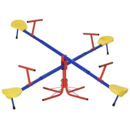 Outdoor Backyard Multiple Kids Playground Equipment 4 Seat Seesaw Teeter Totter For  Active Play 3-8 Years Old