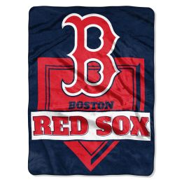 Red Sox OFFICIAL Major League Baseball, "Home Plate" 60"x 80" Raschel Throw by The Northwest Company - 1MLB/08030/0004/RET