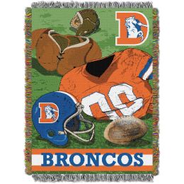 Broncos OFFICIAL National Football League, "Vintage" 48"x 60" Woven Tapestry Throw by The Northwest Company - 1NFL/05102/0004/RET