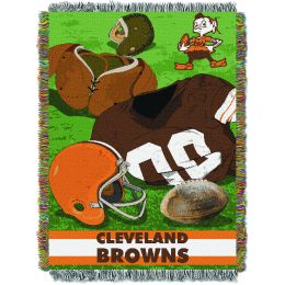 Browns OFFICIAL National Football League, "Vintage" 48"x 60" Woven Tapestry Throw by The Northwest Company - 1NFL/05102/0005/RET
