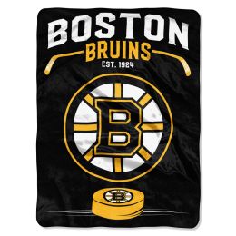Bruins OFFICIAL National Hockey League, "Inspired" 60"x 80" Raschel Throw by The Northwest Company - 1NHL/08020/0001/RET