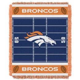 Broncos OFFICIAL National Football League, "Field" Baby 36"x 46" Triple Woven Jacquard Throw by The Northwest Company - 1NFL/04401/0004/RET