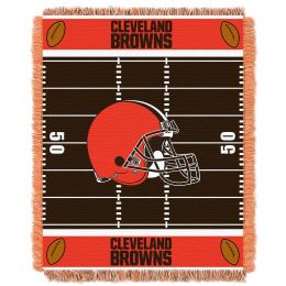 Browns OFFICIAL National Football League, "Field" Baby 36"x 46" Triple Woven Jacquard Throw by The Northwest Company - 1NFL/04401/0005/RET