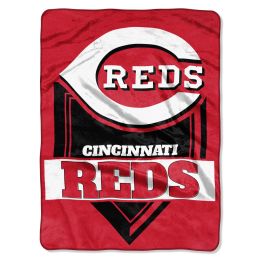 Reds OFFICIAL "Home Plate" Raschel Throw Blanket - 1MLB/68001/0007/RET