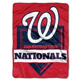 Nationals OFFICIAL "Home Plate" Raschel Throw Blanket - 1MLB/68001/0034/RET
