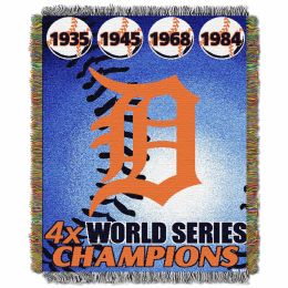 Tigers CS OFFICIAL Major League Baseball, Commemorative 48"x 60" Woven Tapestry Throw by The Northwest Company - 1MLB/05140/0011/RET