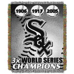 White Sox CS OFFICIAL Major League Baseball, Commemorative 48"x 60" Woven Tapestry Throw by The Northwest Company - 1MLB/05140/0010/RET