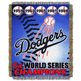 Dodgers CS OFFICIAL Major League Baseball, Commemorative 48"x 60" Woven Tapestry Throw by The Northwest Company - 1MLB/05140/0015/RET