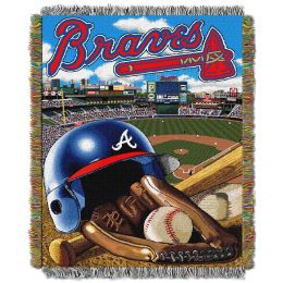 Braves OFFICIAL Major League Baseball, "Home Field Advantage" 48"x 60" Woven Tapestry Throw by The Northwest Company - 1MLB/05101/0002/RET