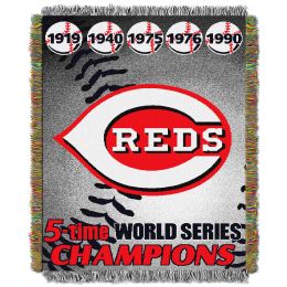 Reds CS OFFICIAL Major League Baseball, Commemorative 48"x 60" Woven Tapestry Throw by The Northwest Company - 1MLB/05140/0007/RET