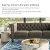 [New+video] 82.75"Sofa Low Back Tufted 3-Seater Sofa, Key Arms,Nailhead,Velvet,