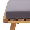 Garden Bench with Cushions 45.3" Solid Acacia Wood