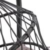 In door outdoor patio Wicker Hanging Chair Swing Chair Patio Egg Chair UV Resistant Dark grey cushion Aluminum frame
