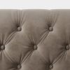 [New+video] 82.75"Sofa Low Back Tufted 3-Seater Sofa, Key Arms,Nailhead,Velvet,