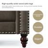[New+video] 82.75"Sofa Low Back Tufted 3-Seater Sofa, Key Arms,Nailhead,Velvet,