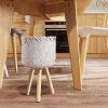 Wicker Planter Basket w Removable Legs for Indoor and Outdoor - All Weather Woven Flower Pots Cover