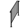 Artisasset Matte Black Outdoor 3 Level Iron Handrail RT