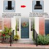 Artisasset Matte Black Outdoor 3 Level Iron Handrail RT