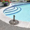 Outdoor Garden Pool Heavy Duty Round Umbrella Base Stand 23-lbs 17 3/4 Inch
