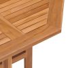 Folding Garden Dining Table 35.4"x35.4"x29.5" Solid Teak Wood