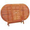 Folding Garden Table 63"x33.5"x29.5" Solid Eucalyptus Wood