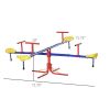 Outdoor Backyard Multiple Kids Playground Equipment 4 Seat Seesaw Teeter Totter For  Active Play 3-8 Years Old