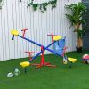 Outdoor Backyard Multiple Kids Playground Equipment 4 Seat Seesaw Teeter Totter For  Active Play 3-8 Years Old