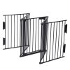 5-Panel Metal Baby Playpen Fireplace Safety Fence, Extra Wide Barrier Gate for Indoor Baby/Pet /Christmas Tree XH