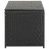 Garden Storage Box Poly Rattan 39.3"x19.6"x19.6" Black