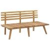 Garden Bench with Cushions 45.3" Solid Acacia Wood