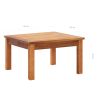 Garden Coffee Table 23.6"x23.6"x14.2" Solid Acacia Wood