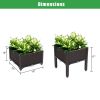 4Pcs Free Splicing Injection Planting Box Brown-dk