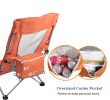 Outdoor Beach Chair High Back Folding Mesh Low Seat Sand Chair,1 Pack