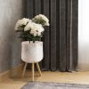 Wicker Planter Basket w Removable Legs for Indoor and Outdoor - All Weather Woven Flower Pots Cover