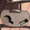 3-Person Metal Outdoor Patio Swing Chair with Canopy and Brown Cushion, only for pick up