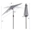 7.5Ft Patio Umbrella Outdoor Table Market Umbrella with Push Button Tilt and Crank