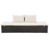 Garden Bed Black 76.8"x23.6" Poly Rattan
