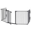 5-Panel Metal Baby Playpen Fireplace Safety Fence, Extra Wide Barrier Gate for Indoor Baby/Pet /Christmas Tree XH