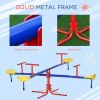 Outdoor Backyard Multiple Kids Playground Equipment 4 Seat Seesaw Teeter Totter For  Active Play 3-8 Years Old