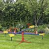 Outdoor Backyard Multiple Kids Playground Equipment 4 Seat Seesaw Teeter Totter For  Active Play 3-8 Years Old