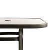 Patio Garden Outdoor Bistro Tempered Glass Dining Table