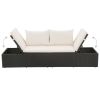 Garden Bed Black 76.8"x23.6" Poly Rattan