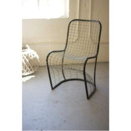 Woven Metal Dining Chair 19.5" X 22" X 33"T Seat Height 18"T