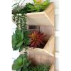 Triple Wooden Wall Planter