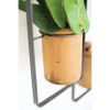 Metal Wall Rack With Four Wooden Planters