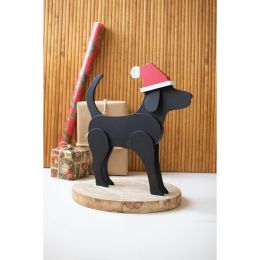 Wooden Tabletop Christmas Labrador