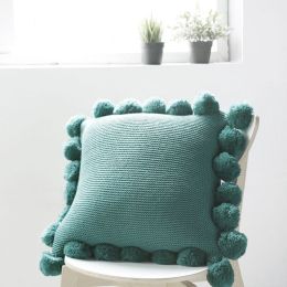Plush ball pillowcase (Color: Green)