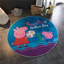 Crawling fabric non-slip reinforced breathable cushion children's play pad climbing pad round integral carpet (Style: Style3)